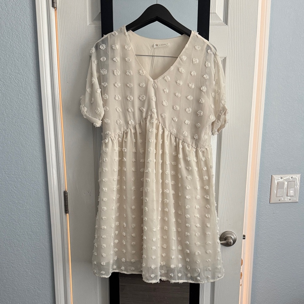 Elegant Cream Mini Dress